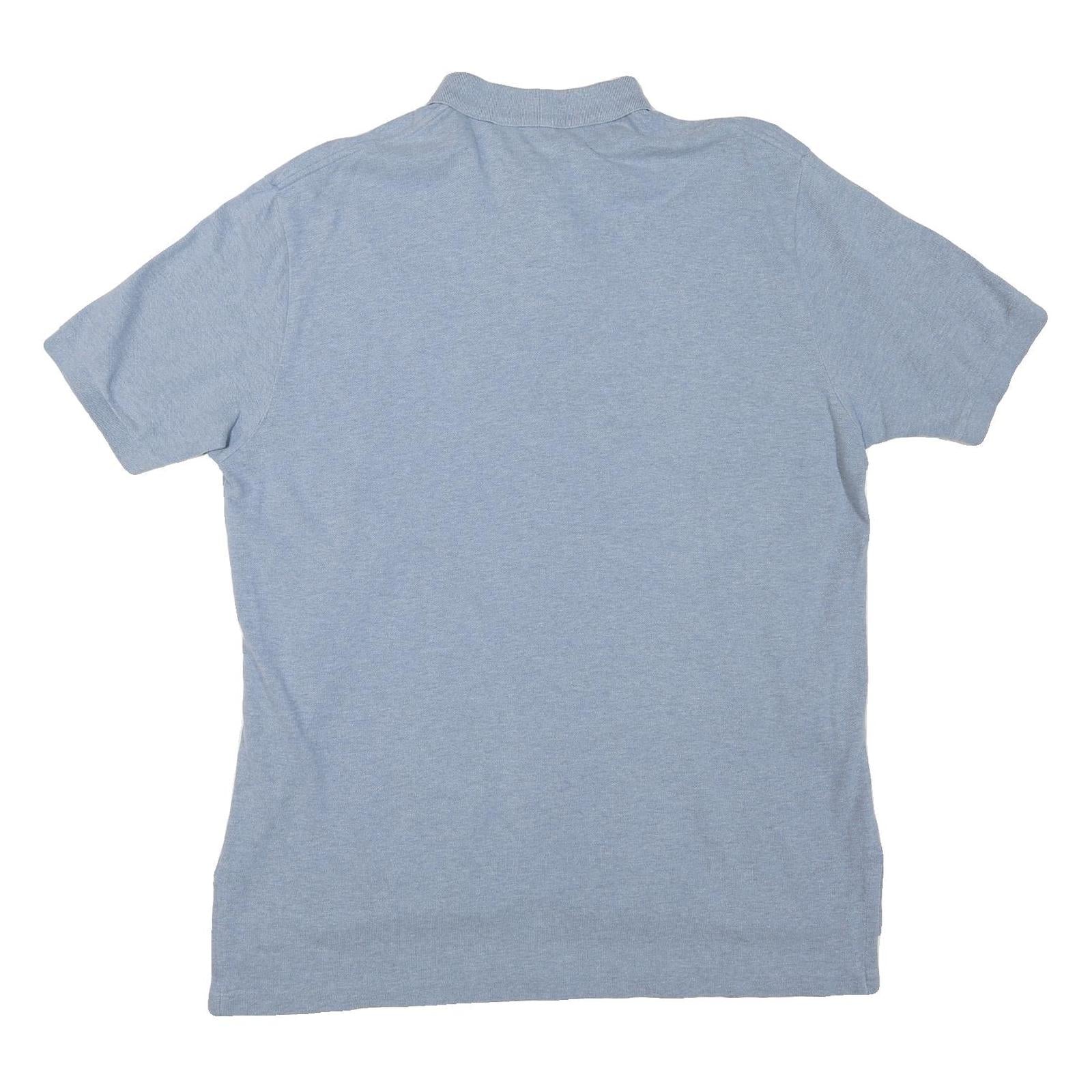 POLO RALPH LAUREN Mens Blue Short Sleeve Plain XL Cotton Blend Polo Shirt