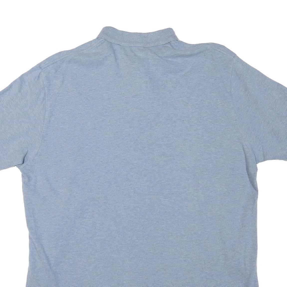 POLO RALPH LAUREN Mens Blue Short Sleeve Plain XL Cotton Blend Polo Shirt