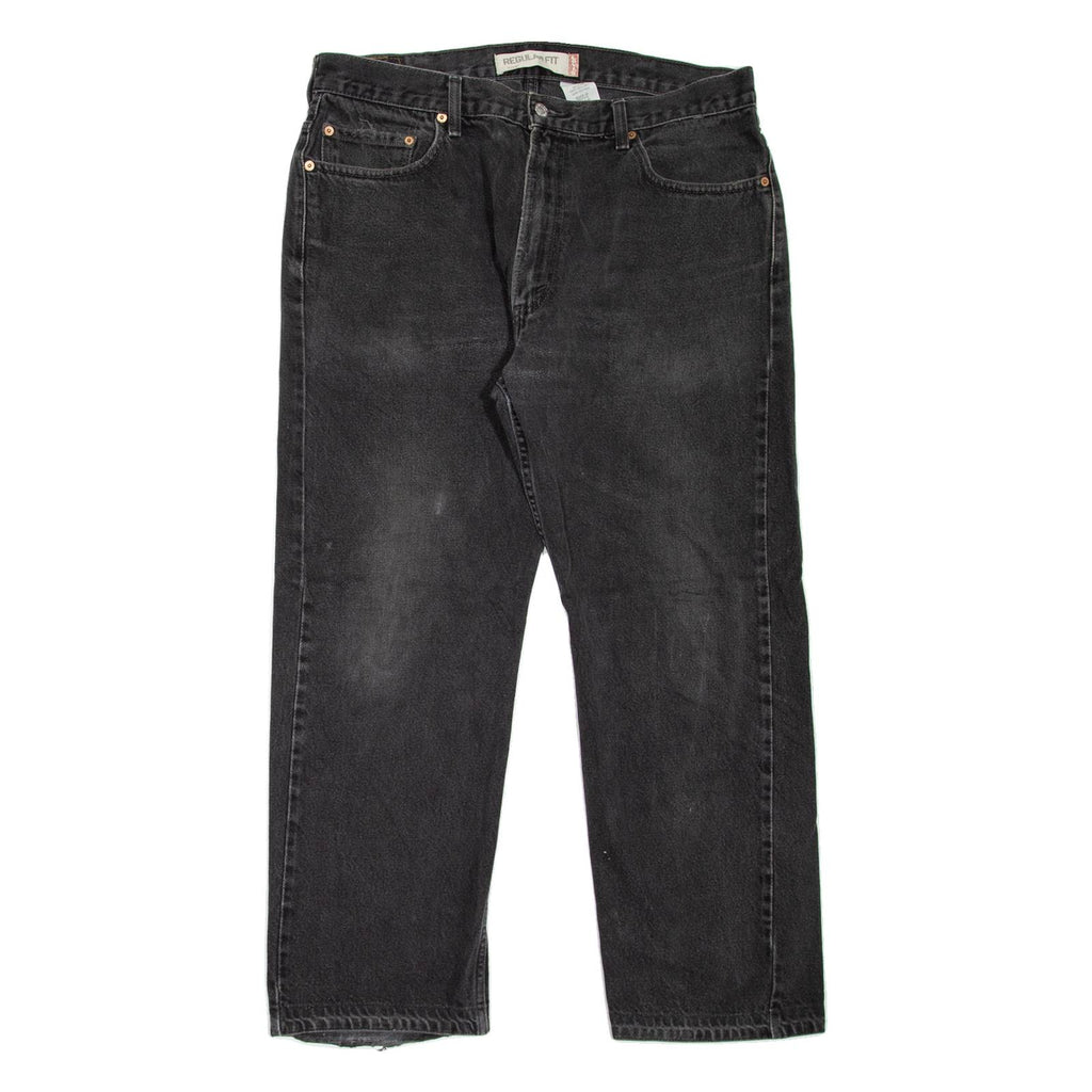 LEVI'S 505 Jeans Mens Grey Regular Straight Stone Wash W35 L29
