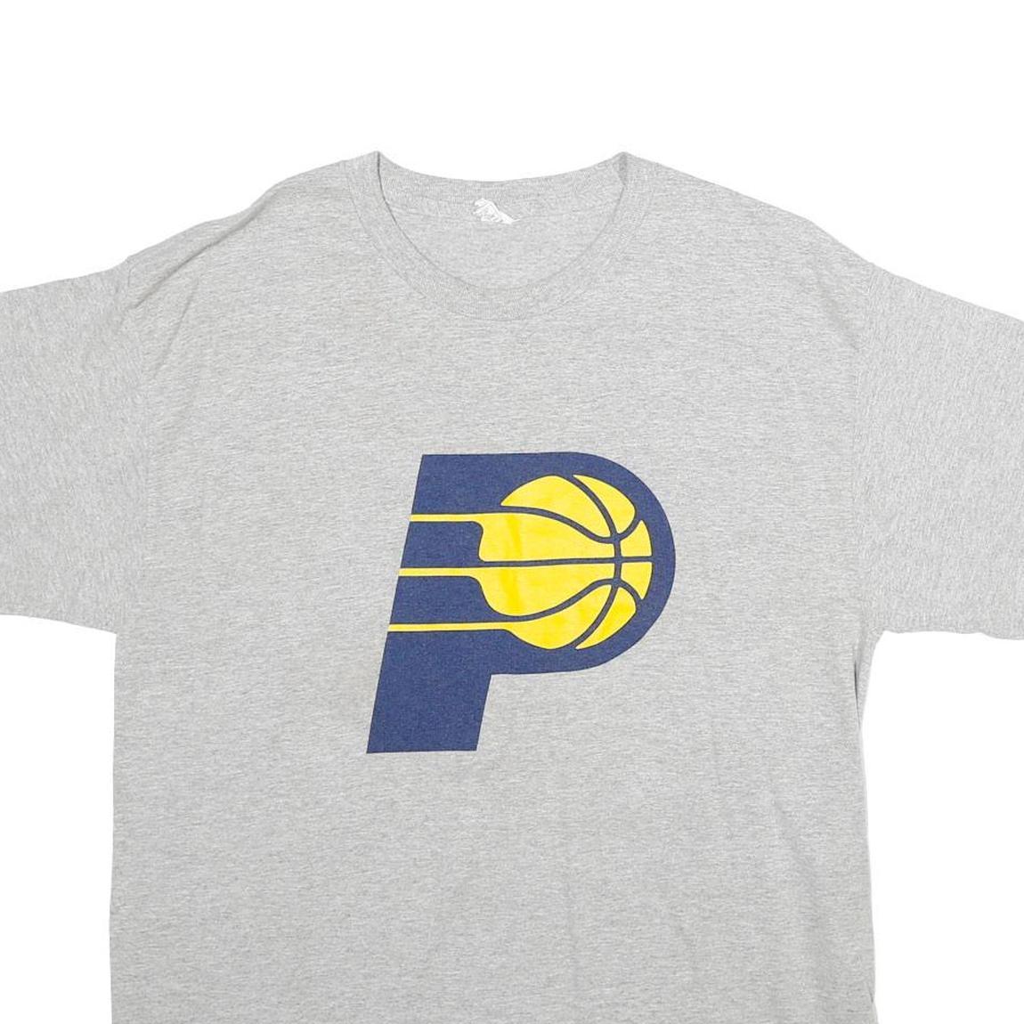 Mens Grey Indiana Basketball George 24 T-Shirt M Short Sleeve Round Neck Cotton