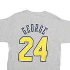 Mens Grey Indiana Basketball George 24 T-Shirt M Short Sleeve Round Neck Cotton