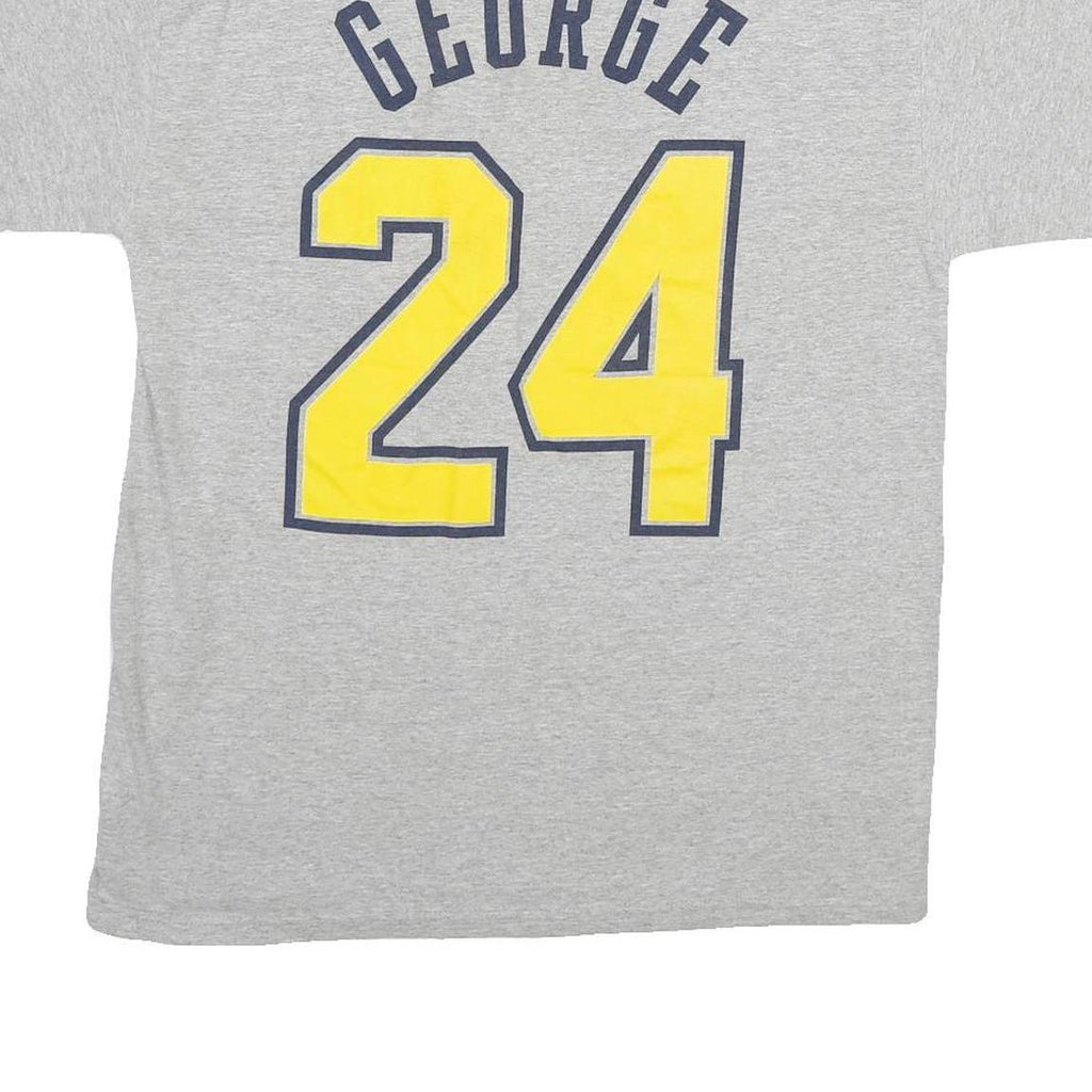 Mens Grey Indiana Basketball George 24 T-Shirt M Short Sleeve Round Neck Cotton