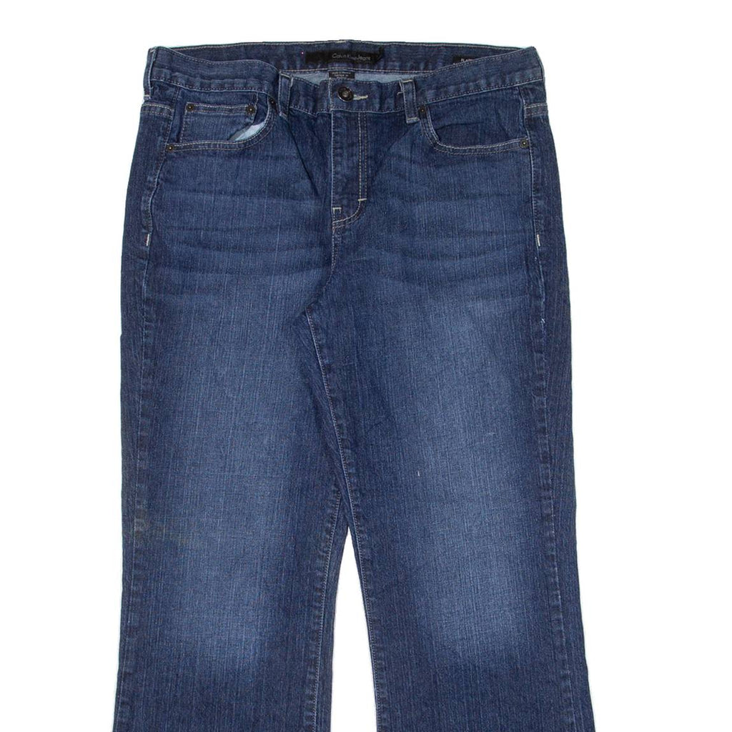 CALVIN KLEIN JEANS Womens Jeans Blue Regular Flared W34 L28