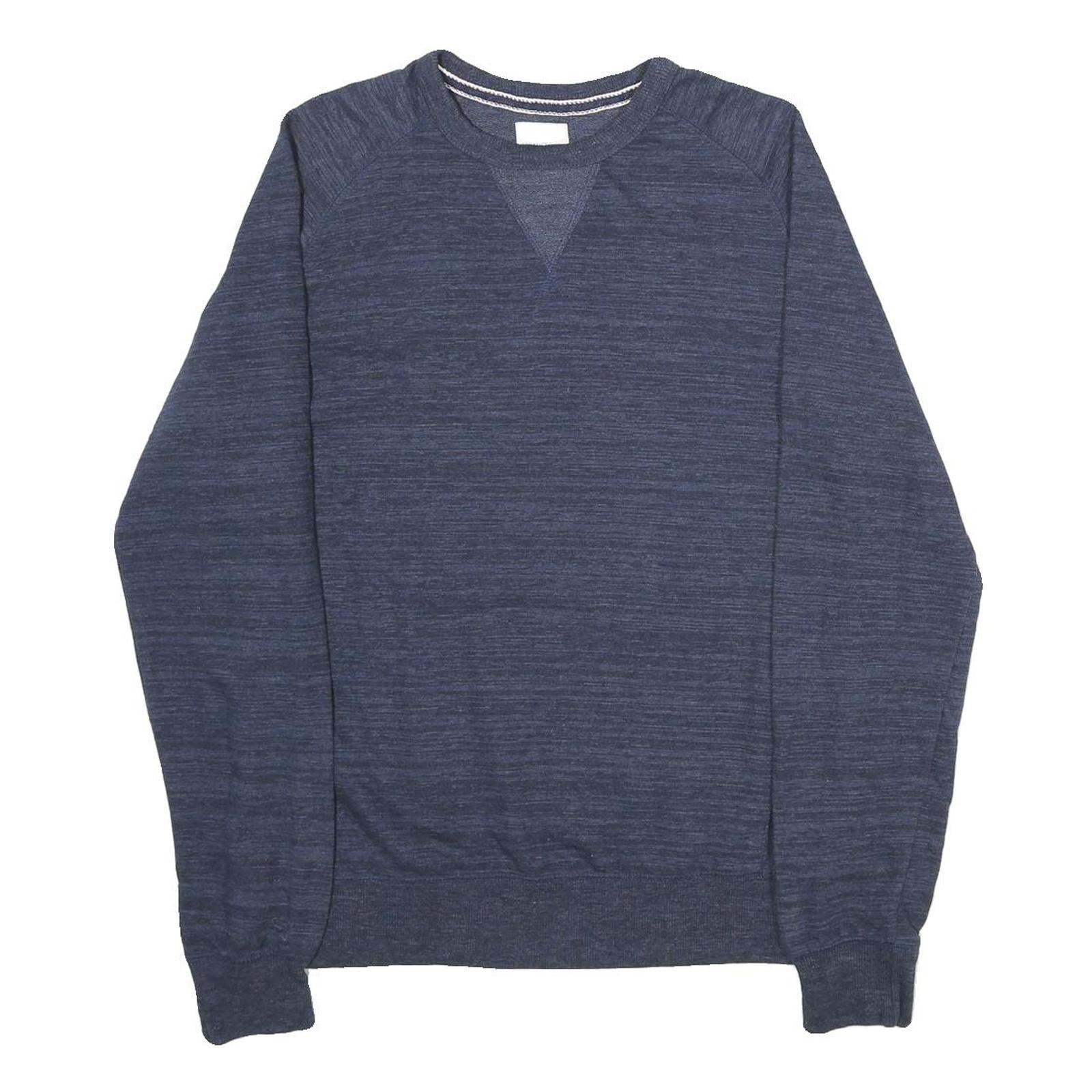 CHAMPION Mens Blue Crew Neck S Cotton Blend Sweatshirt Pullover Casual