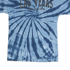 GILDAN Mens Blue Tie Dye Las Vegas Nevada Graphic T-Shirt L Short Sleeve Crew