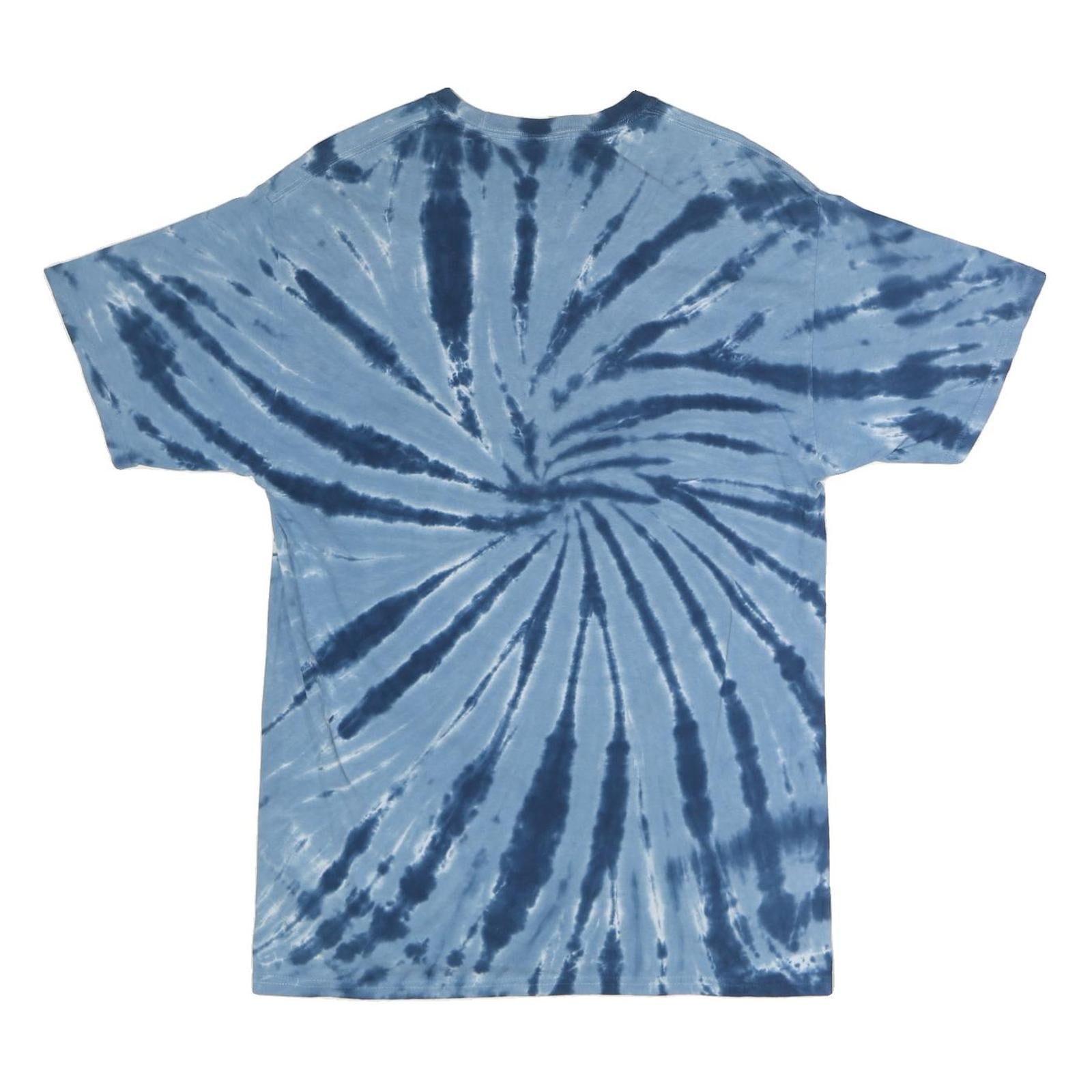 GILDAN Mens Blue Tie Dye Las Vegas Nevada Graphic T-Shirt L Short Sleeve Crew