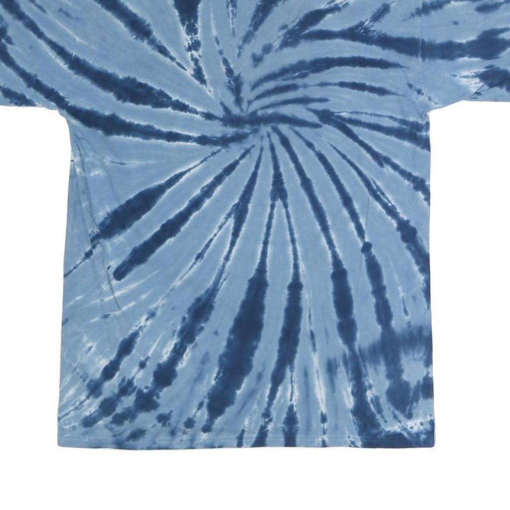 GILDAN Mens Blue Tie Dye Las Vegas Nevada Graphic T-Shirt L Short Sleeve Crew