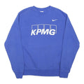 NIKE Mens Blue KPMG Graphic Crew Neck M Sweatshirt Cotton Blend Casual Pullover