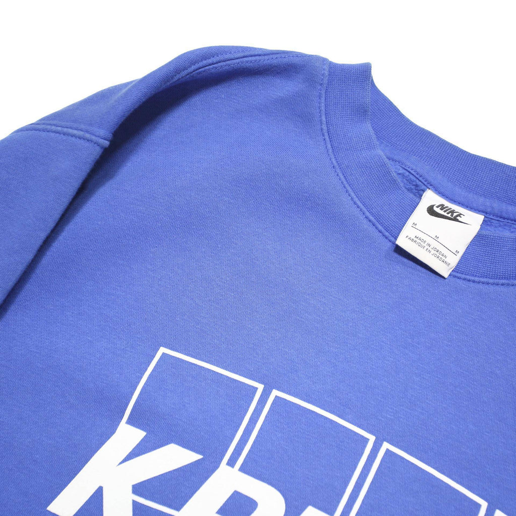 NIKE Mens Blue KPMG Graphic Crew Neck M Sweatshirt Cotton Blend Casual Pullover
