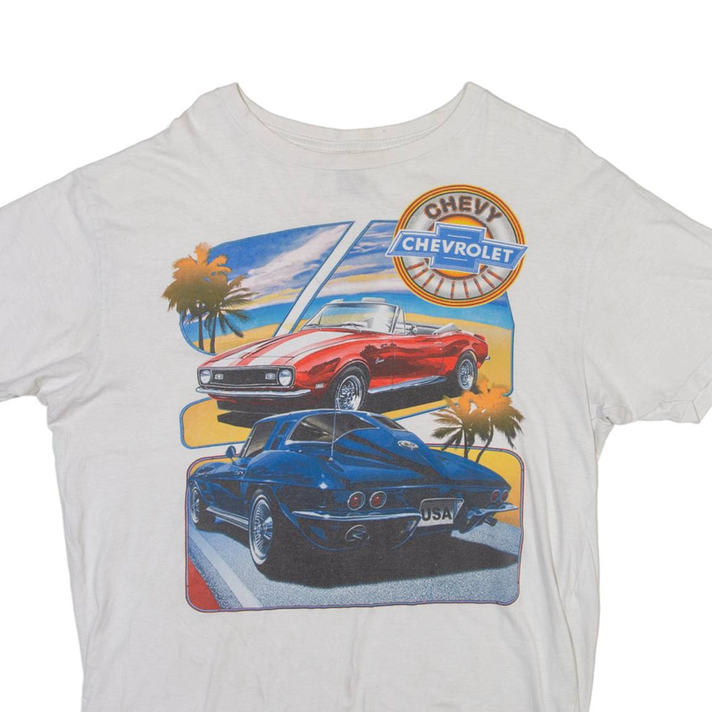 GM Chevrolet Mens T-Shirt White USA L