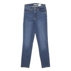 LEVI'S 721 High Rise Skinny Womens Jeans Blue Slim Skinny Denim W24 L27 Stretch
