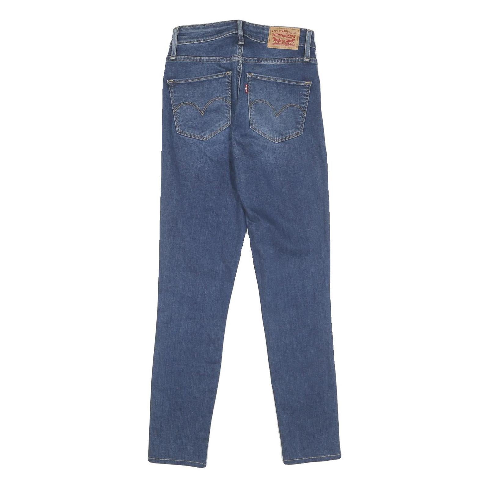 LEVI'S 721 High Rise Skinny Womens Jeans Blue Slim Skinny Denim W24 L27 Stretch