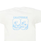 THE BEST Mens White Blue Graphic T-Shirt L Short Sleeve Crew Neck Grandpa