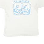 THE BEST Mens White Blue Graphic T-Shirt L Short Sleeve Crew Neck Grandpa