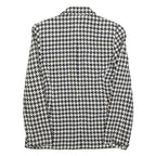 TOWN Womens Black & White Houndstooth Jacket M Wool Blend Button Closure Classic