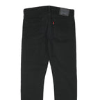 LEVI'S Mens Slim Black Denim Jeans Cotton Blend Zip W32 L28 Classic Fit