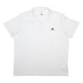 ADIDAS Mens White Short Sleeve Polo Shirt 2XL Climalite Breathable Sportsfit