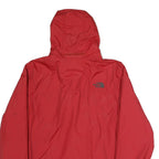 THE NORTH FACE Mens Red Hooded Zip Cotton Jacket L Outdoor Lightweight Plain