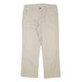 LEE Mens Regular Fit Beige Cotton Blend Trousers W34 L27 Zip Closure Casual