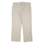 LEE Mens Regular Fit Beige Cotton Blend Trousers W34 L27 Zip Closure Casual