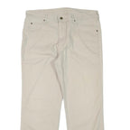 LEE Mens Regular Fit Beige Cotton Blend Trousers W34 L27 Zip Closure Casual