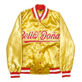BELLA DONA Mens Yellow Nylon Baseball Style S Jacket Button Closure Satin Finish