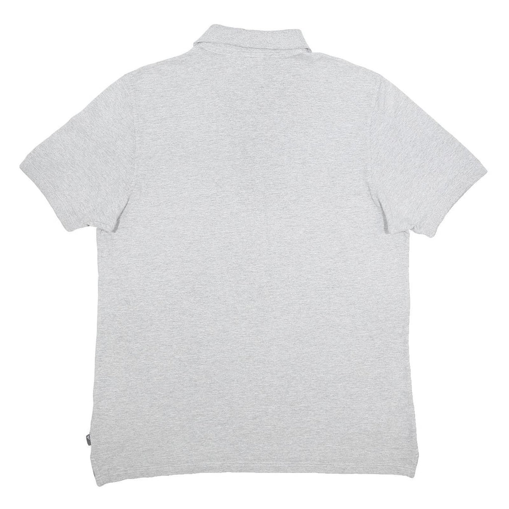 ADIDAS Mens Grey Short Sleeve Plain Polo Shirt L Cotton Blend Casual