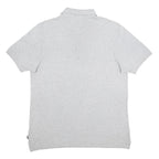 ADIDAS Mens Grey Short Sleeve Plain Polo Shirt L Cotton Blend Casual