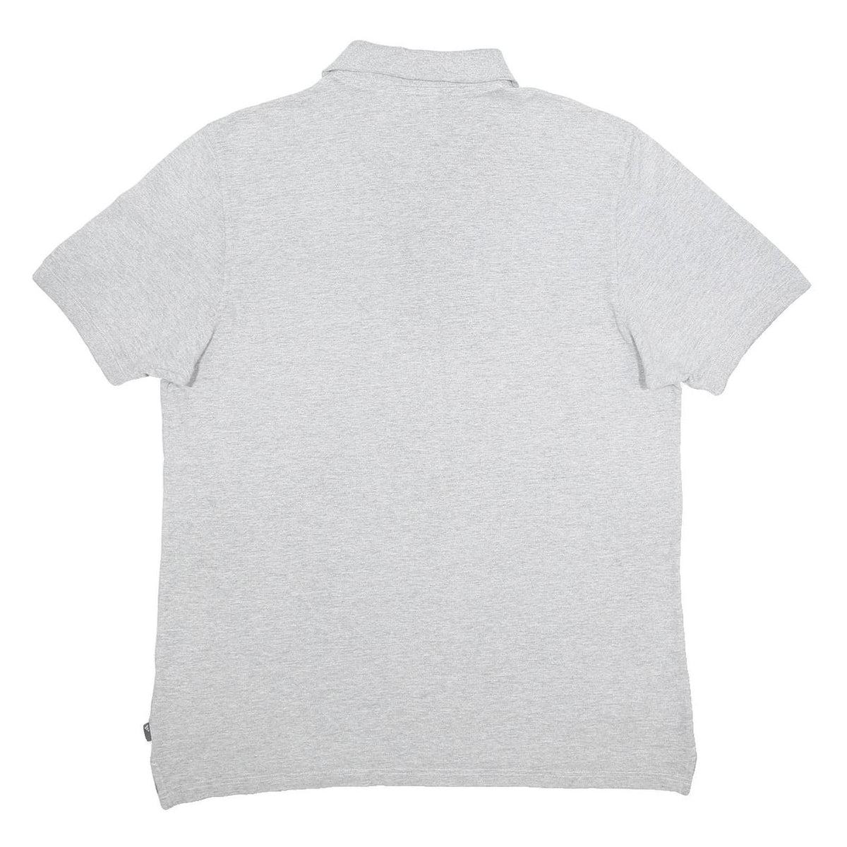 ADIDAS Mens Grey Short Sleeve Plain Polo Shirt L Cotton Blend Casual