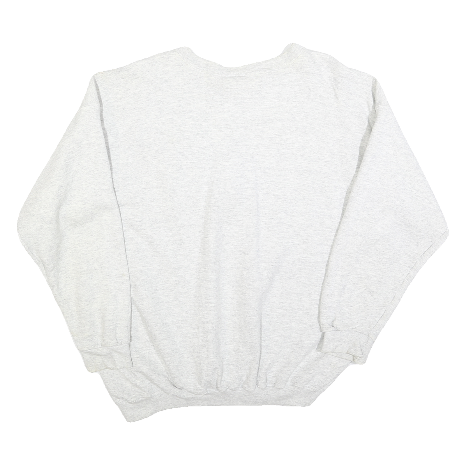 DISNEY Mens White Mickey Mouse Crew Neck L Cotton Blend Pullover Sweatshirt