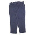 CARHARTT Mens Relaxed Navy Blue Cotton Blend Trousers W40 L34 Workwear Zip