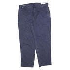CARHARTT Mens Relaxed Navy Blue Cotton Blend Trousers W40 L34 Workwear Zip
