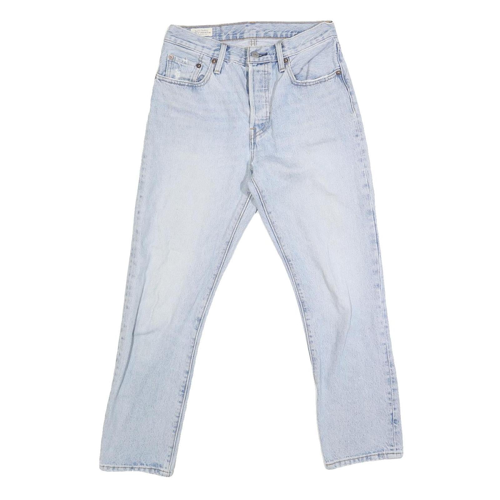 LEVI'S 501 Mens Jeans Blue Regular Straight Denim Light W30 L27 Classic Style