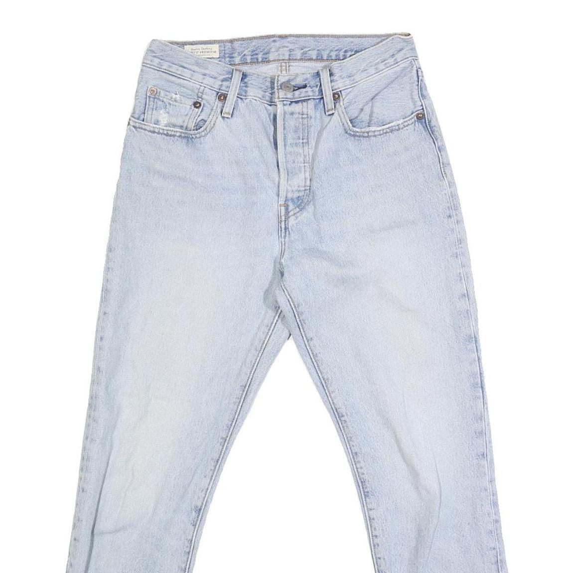 LEVI'S 501 Mens Jeans Blue Regular Straight Denim Light W30 L27 Classic Style