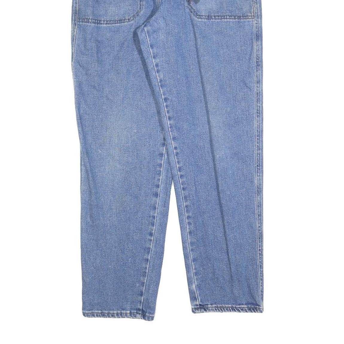 LEE Womens Blue Regular Fit Straight Cotton Denim W28 L26 Elasticated Waist Zip