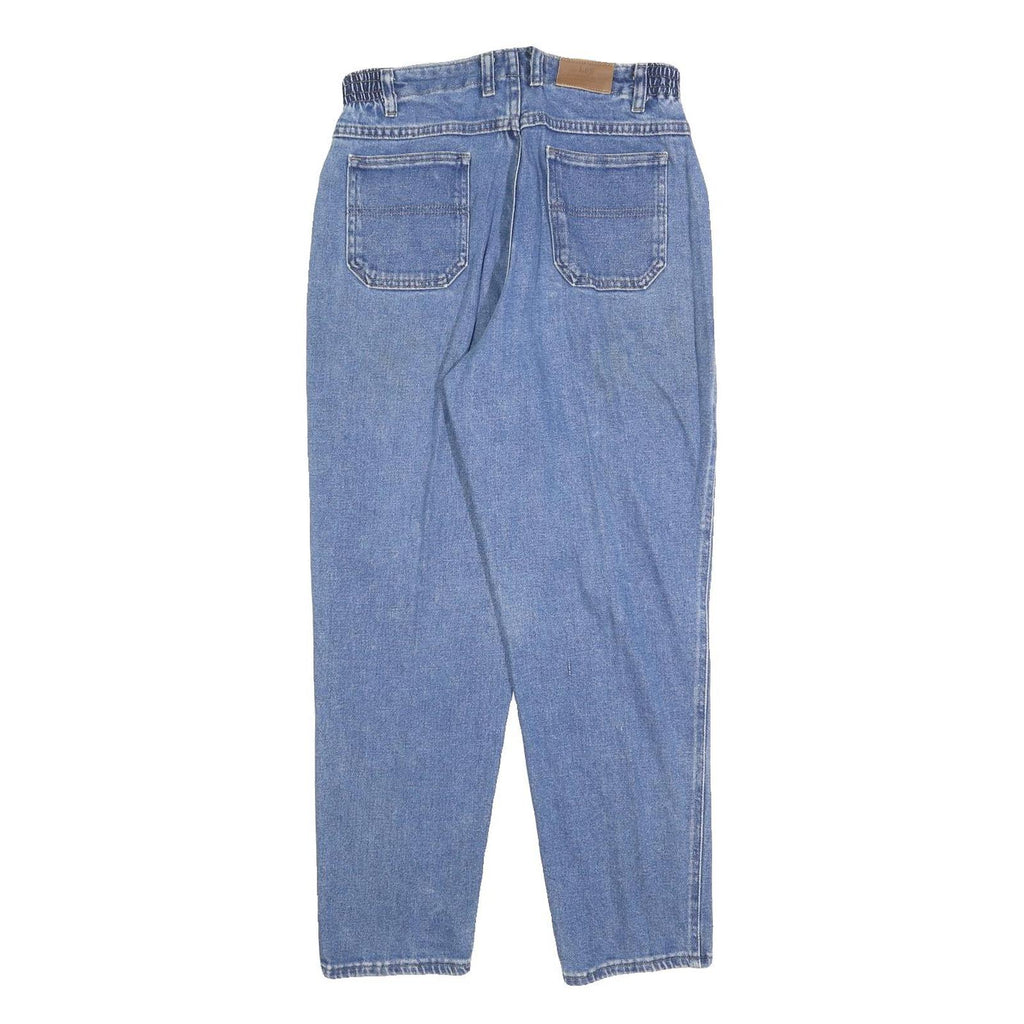 LEE Womens Blue Regular Fit Straight Cotton Denim W28 L26 Elasticated Waist Zip