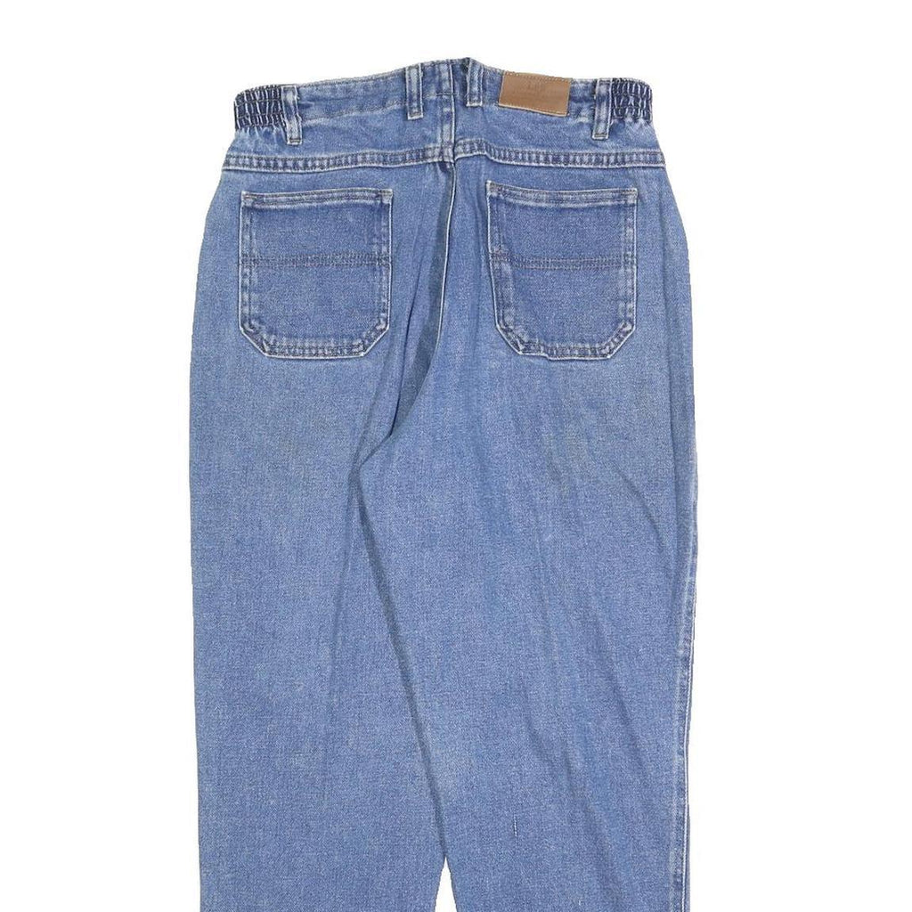 LEE Womens Blue Regular Fit Straight Cotton Denim W28 L26 Elasticated Waist Zip