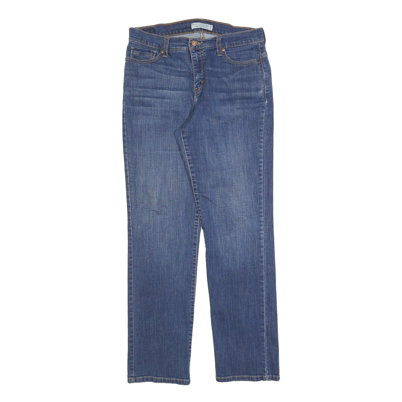 LEVI'S 512 Bootcut Womens Jeans Blue Cotton Blend Regular W32 L32 Stylish Rivets