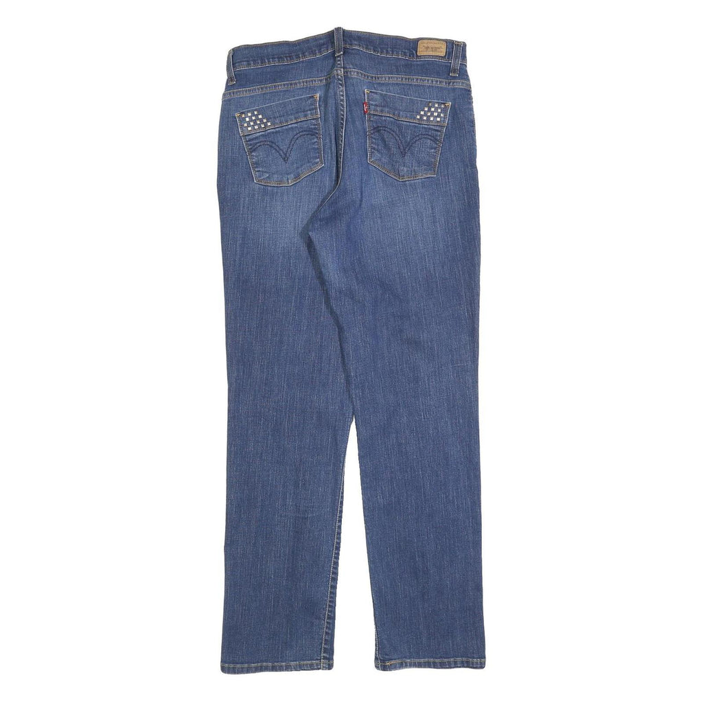 LEVI'S 512 Bootcut Womens Jeans Blue Cotton Blend Regular W32 L32 Stylish Rivets