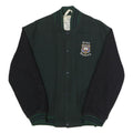 OXFORD UNIVERSITY Mens Green & Black Bomber Jacket XL Wool Blend Plain Casual