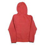 NIKE Mens Red Full Zip Hoodie M Cotton Blend Sportswear Casual