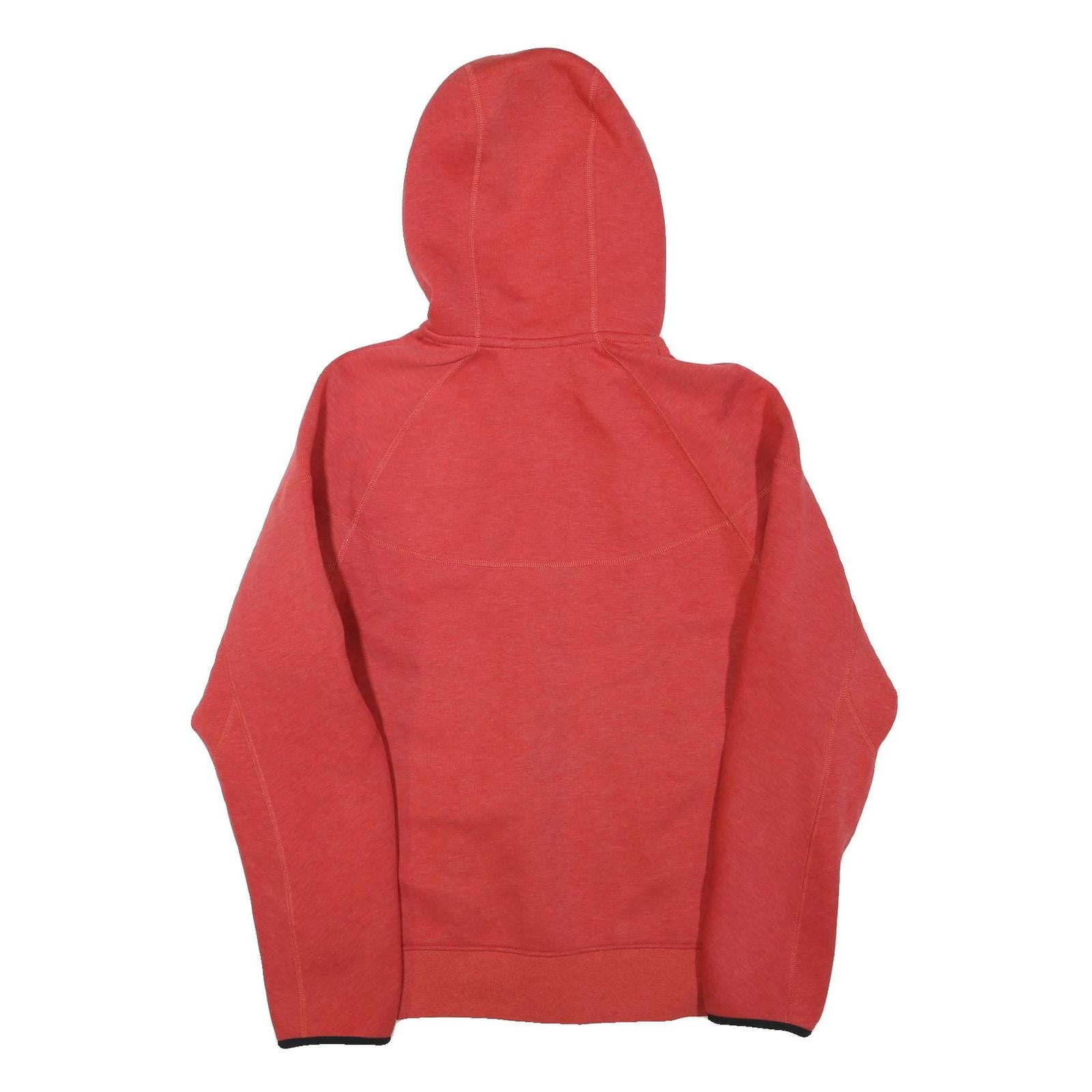 NIKE Mens Red Full Zip Hoodie M Cotton Blend Sportswear Casual