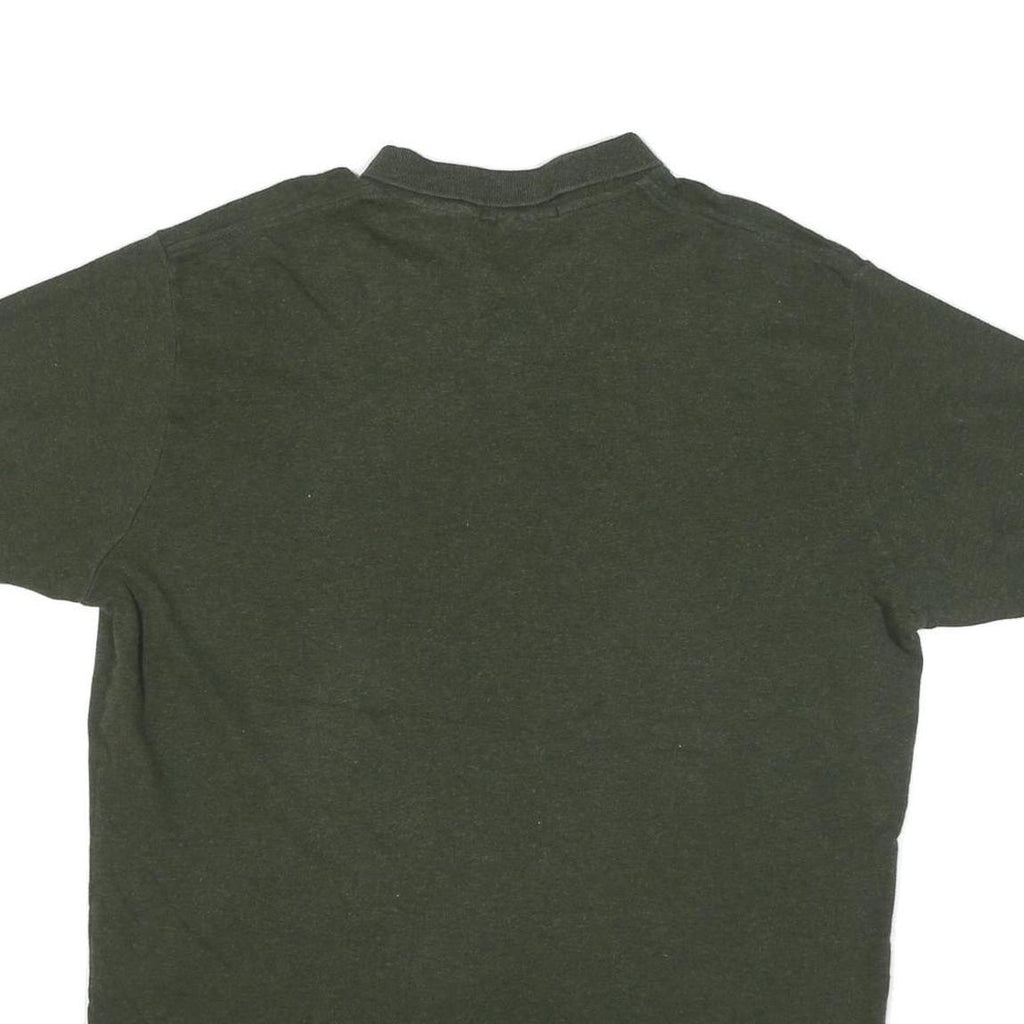 POLO RALPH LAUREN Mens Green Short Sleeve Plain L Cotton Blend Polo Shirt