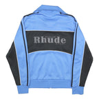 PUMA X RHUDE Mens Blue & Black Zip Jacket S Polyester Blend Sportswear Track Top
