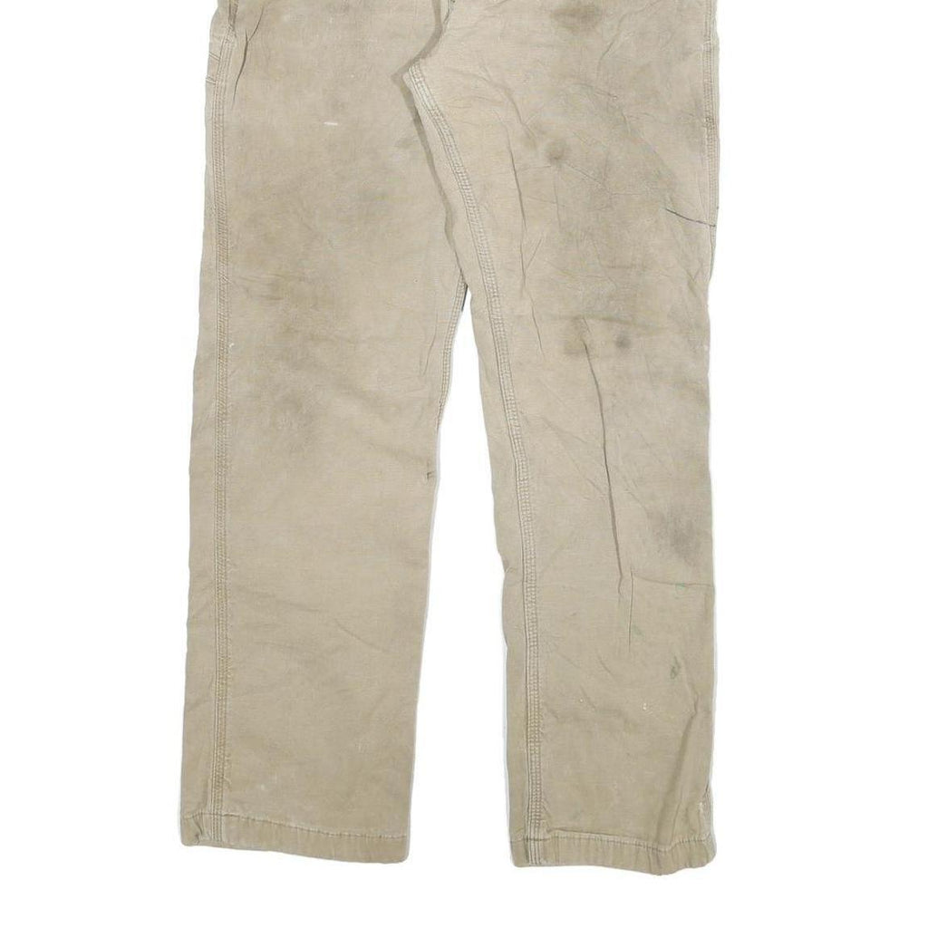 CARHARTT Mens Relaxed Fit Beige Workwear Cotton Blend Trousers W32 L29