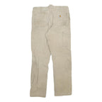 CARHARTT Mens Relaxed Fit Beige Workwear Cotton Blend Trousers W32 L29