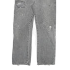 DICKIES Mens Grey Regular Fit Straight Denim W32 L28 Distressed Workwear Jeans