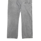DICKIES Mens Grey Regular Fit Straight Denim W32 L28 Distressed Workwear Jeans