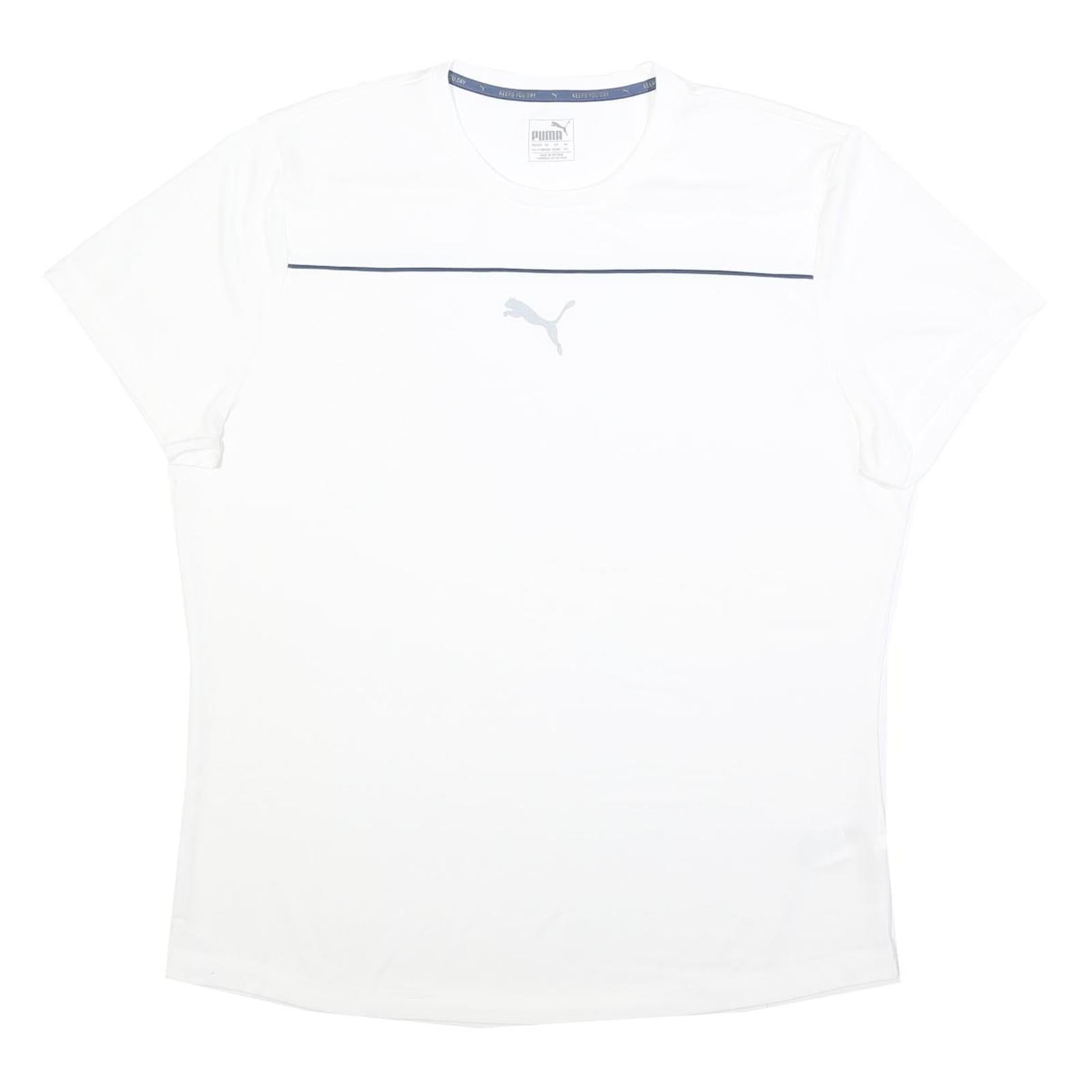 PUMA Mens White Modern T-Shirt 2XL Short Sleeve Crew Neck Sportswear