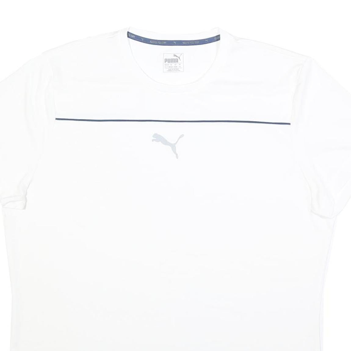 PUMA Mens White Modern T-Shirt 2XL Short Sleeve Crew Neck Sportswear